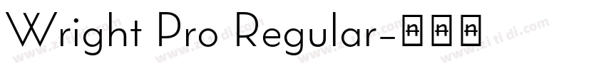 Wright Pro Regular字体转换